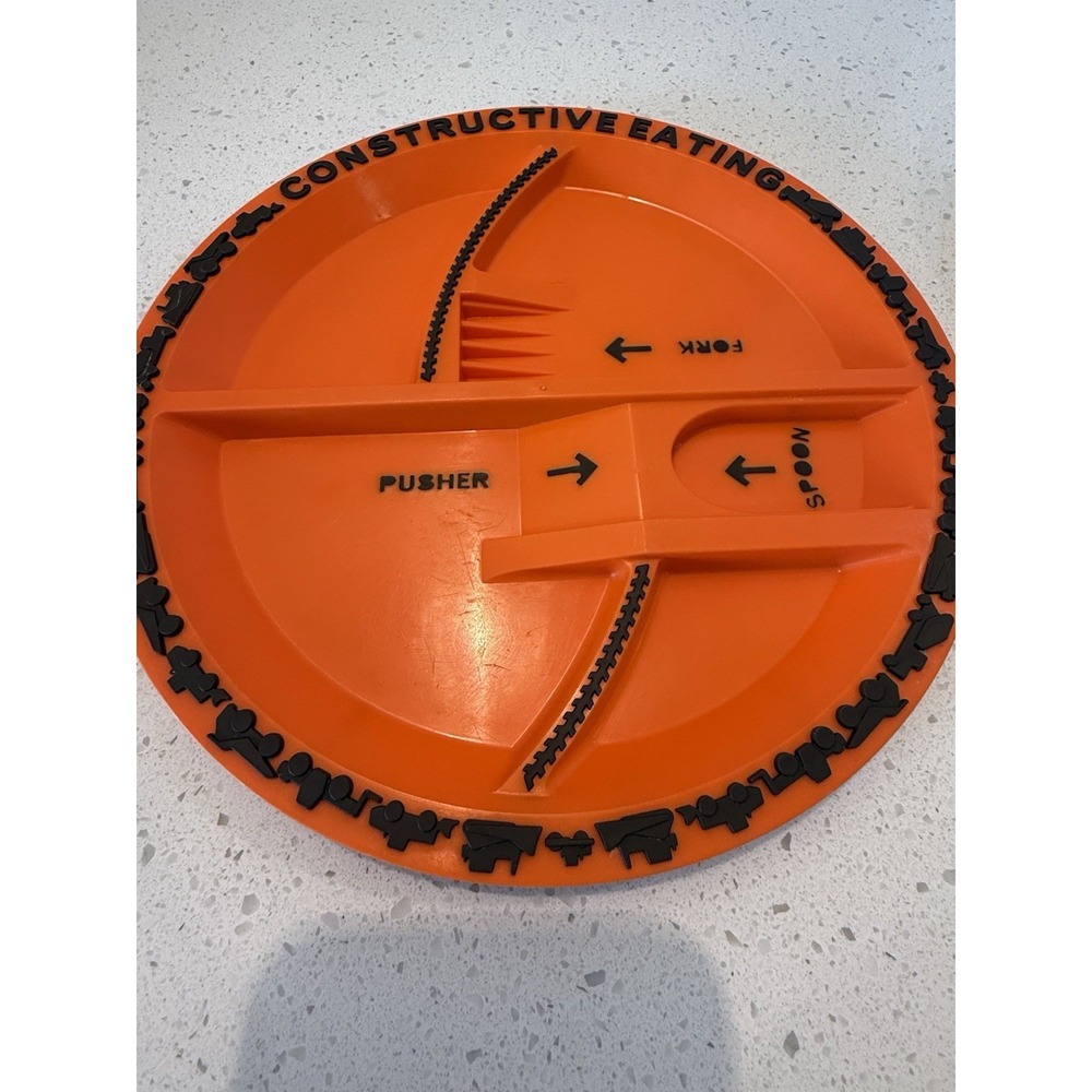 Constructive Eating Construction‎ Zone Plate Only Orange